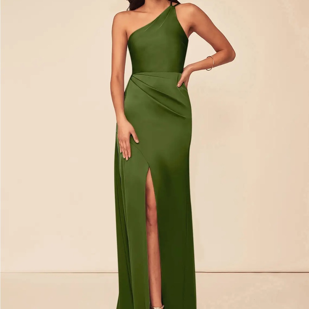 Azazie Maron Juniper Green Bridesmaid Dress